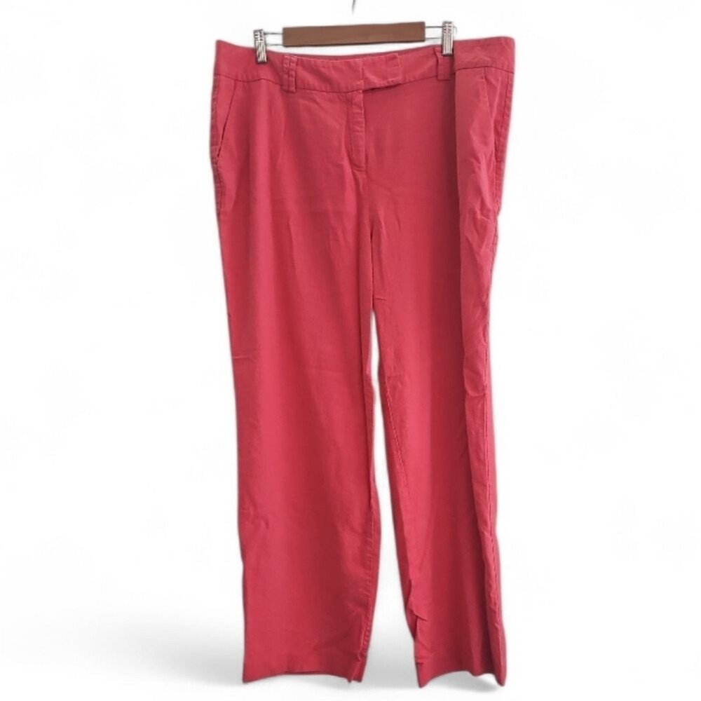 Cato Pink Linen Rayon Resort Pants Plus Size 20W Cruise Vacation Travel Beach